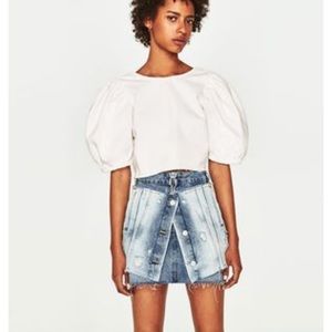 NWOT Zara TRF Denim Skirt